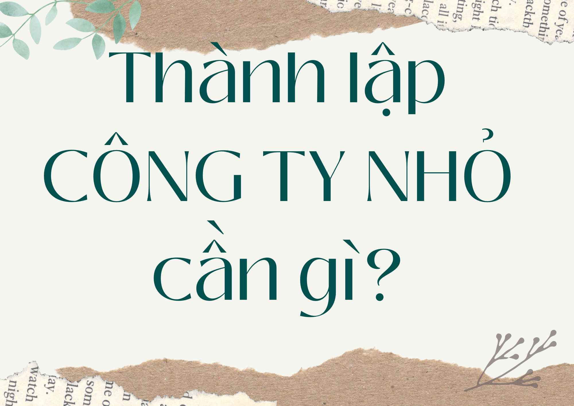 Thành lập công ty nhỏ tại Bình Dương